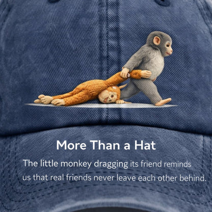 🐵 Team Punch Washed Cotton Baseball Cap – Symbol of Loyalty, Friendship & Companionship | Gift for Animal Lovers