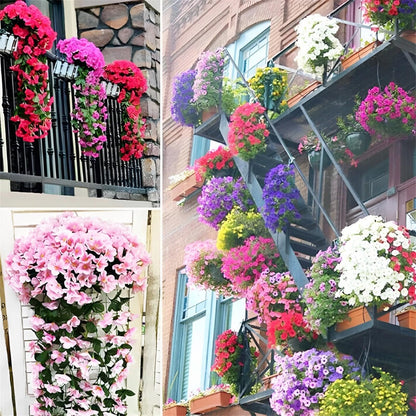 🌺UV Resistant Hanging Artificial Morning Glory Vine 💖 Decorative Flower for Home Garden, Porch, Window Box, Yard and Seasonal Celebrations