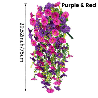 🌺UV Resistant Hanging Artificial Morning Glory Vine 💖 Decorative Flower for Home Garden, Porch, Window Box, Yard and Seasonal Celebrations
