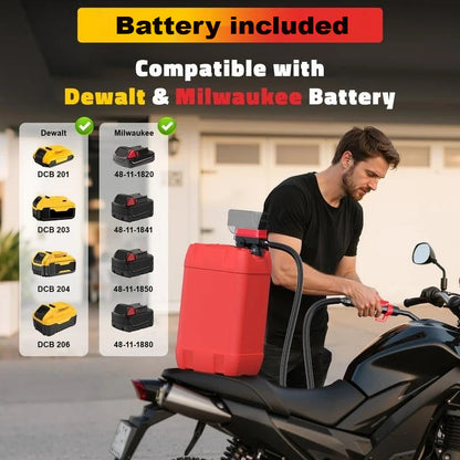 🔥LAST DAY 49% OFF – 2026 Upgraded Cordless Fuel Transfer Pump | Fast, Auto Shut-Off & No-Spill | DeWalt & Milwaukee Compatible