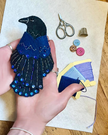 🔥Last Day 49% OFF - 🖤 “Raven’s Keepsake – Guardian of Stitches” 🪡✨| Includes all accessories