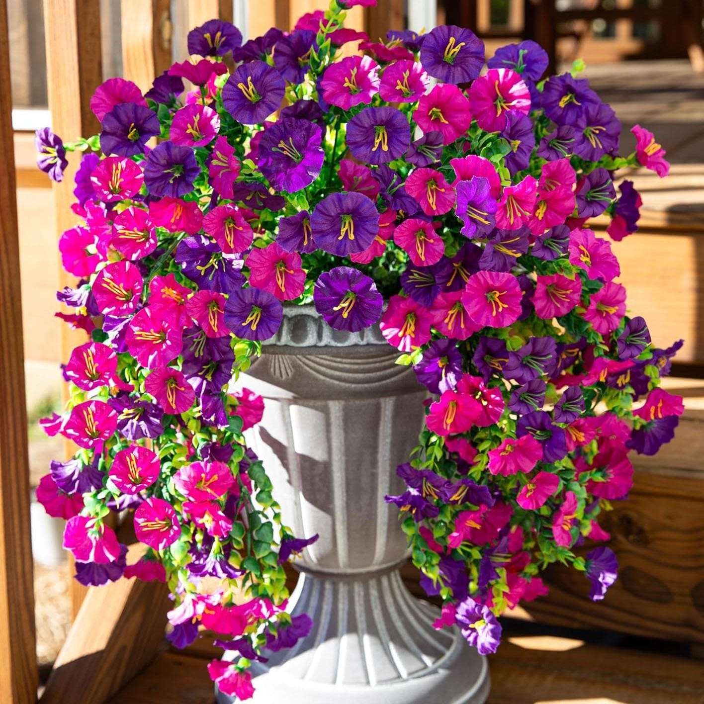 🌺UV Resistant Hanging Artificial Morning Glory Vine 💖 Decorative Flower for Home Garden, Porch, Window Box, Yard and Seasonal Celebrations