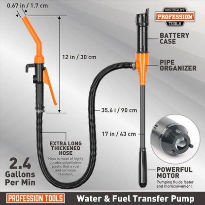 🔥LAST DAY 49% OFF – 2026 Upgraded Cordless Fuel Transfer Pump | Fast, Auto Shut-Off & No-Spill | DeWalt & Milwaukee Compatible