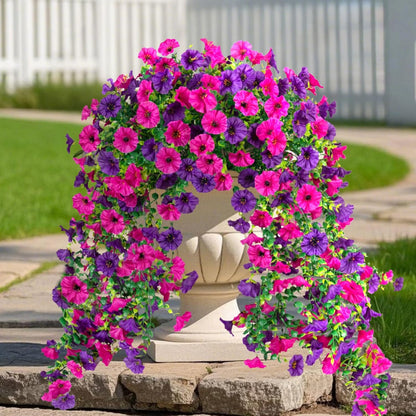 🌺UV Resistant Hanging Artificial Morning Glory Vine 💖 Decorative Flower for Home Garden, Porch, Window Box, Yard and Seasonal Celebrations