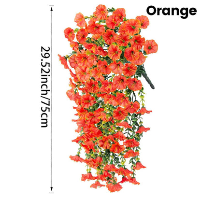 🌺UV Resistant Hanging Artificial Morning Glory Vine 💖 Decorative Flower for Home Garden, Porch, Window Box, Yard and Seasonal Celebrations